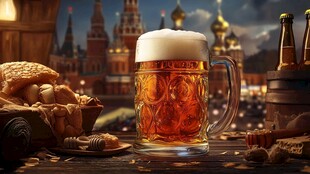 俄罗斯风情下的啤酒美食盛宴