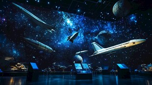 星际航空展品展示奇幻空间