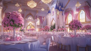 梦幻城堡风浪漫婚礼场景