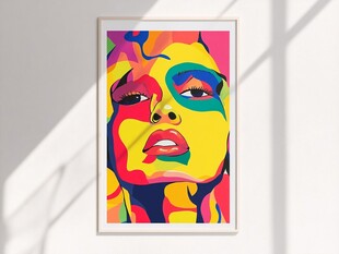 多彩抽象女性艺术挂画