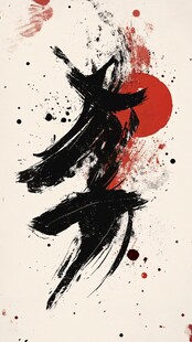 水墨风格书法艺术字 梦