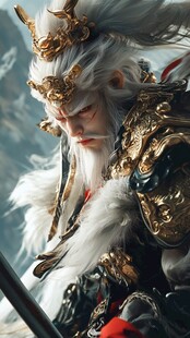 白发战神威严霸气古装形象