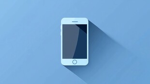 简约风浅色手机静物图