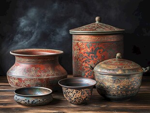 中式古典精美陶瓷器皿