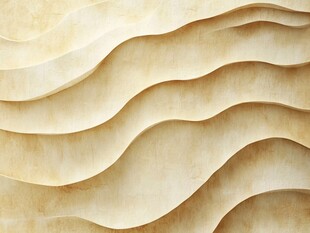 波浪纹理米黄色立体背景