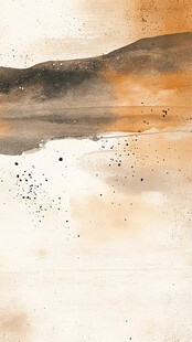 水墨风抽象山水艺术画