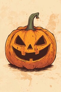 万圣节南瓜灯插画