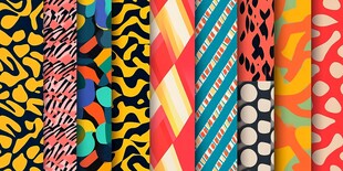 多彩几何动物纹图案集合