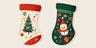 圣诞主题可爱装饰袜子