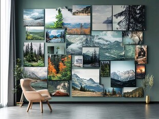 自然风景画墙饰装点空间