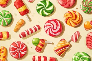 缤纷多彩的美味糖果世界
