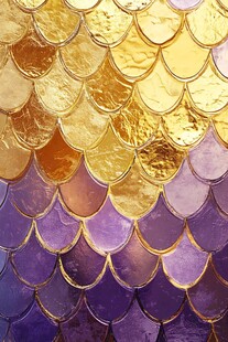 梦幻渐变鱼鳞纹理背景