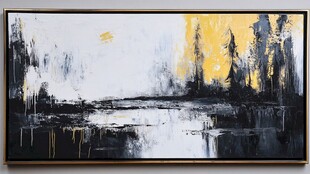 抽象风景油画中的自然之美