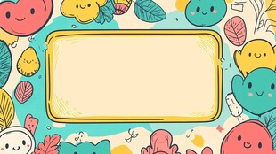 卡通风格可爱边框背景图