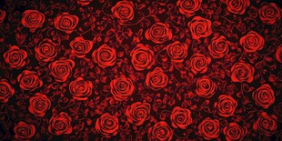 红玫瑰浪漫花纹背景图