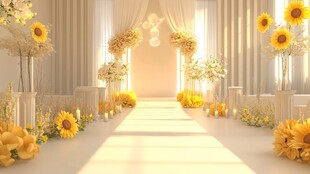 向日葵主题浪漫婚礼布置