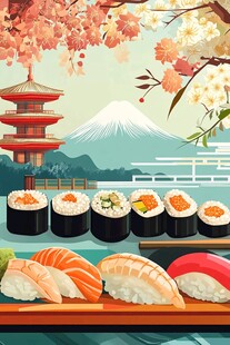 日式风情 寿司与美景邂逅