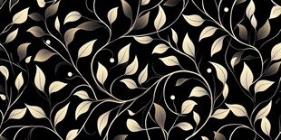 黑金树叶藤蔓花纹图案
