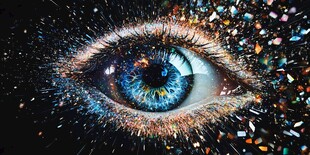 梦幻眼眸绽放绚烂光彩