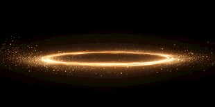 金色光效环形粒子背景