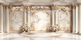 奢华大理石婚礼场景布置