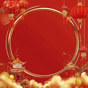 喜庆中式新春节日背景图