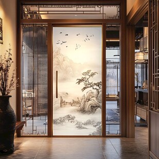 中式典雅入户门艺术景致