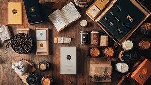 多样咖啡周边产品展示