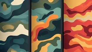 多彩抽象迷彩图案背景集