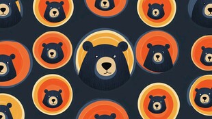 熊头图案 可爱卡通无缝背景