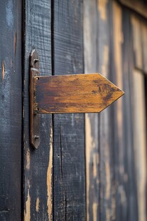 复古木质箭头指示牌