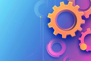 科技感齿轮背景设计图