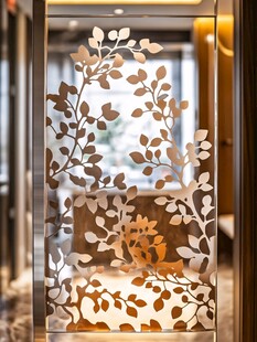 金属树叶花纹艺术屏风