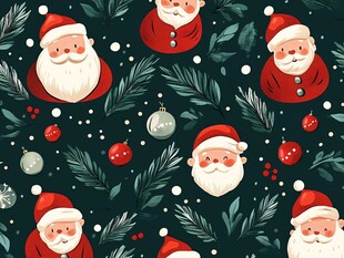 圣诞主题圣诞老人图案设计