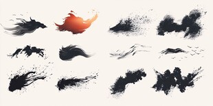 水墨笔触素材集合