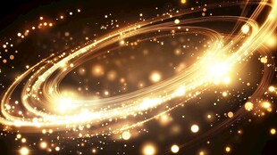 金色光效动感粒子环绕