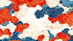 中式云纹图案设计素材