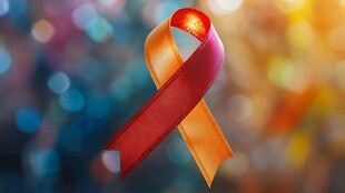 红橙丝带 希望与关爱象征