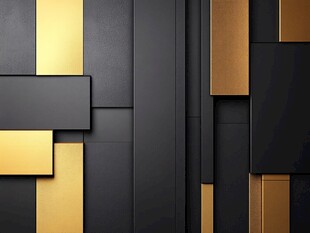 黑金几何拼接立体背景图
