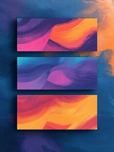 绚丽多彩流体艺术横幅