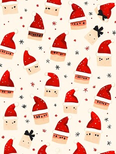 圣诞头像图案 可爱风背景