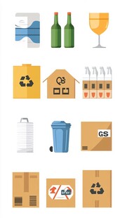 各类包装与回收图标集合
