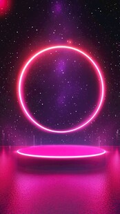 梦幻霓虹舞台背景设计