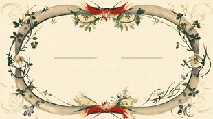 复古花卉边框装饰性图片