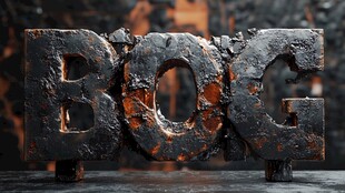 生锈的 BOG 金属字体