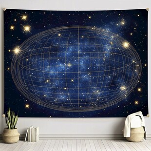 梦幻星空几何线条挂毯