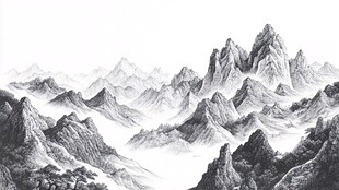 水墨山水图