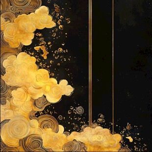 黑金祥云背景图
