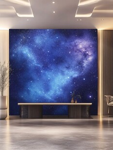 梦幻星空背景墙室内场景