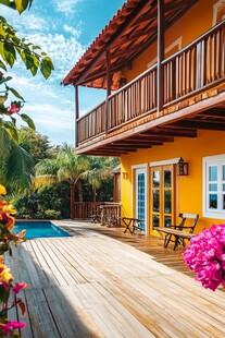 热带风情的温馨泳池别墅